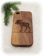 iPhone skal valnöt med gravyr