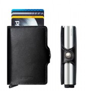 twinwallet brown vintage med gravyr