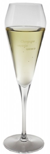 Spiegelau champagneglas med gravyr bilancia kristianstad