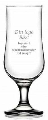 ölglas från Gürallar med gravyr