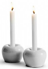 Ljusstakepar i form av ett äpple